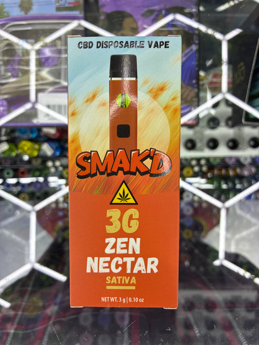 SMAK’D 3g cbd disposable vape zen nectar sativa