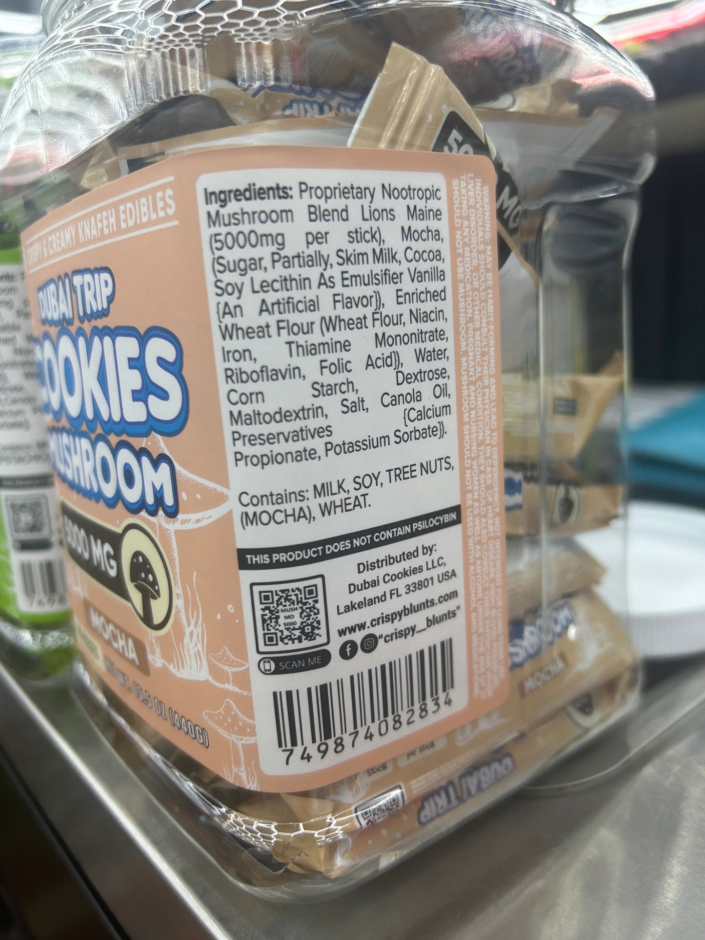 Dubai trip cookies mushroom 5000mg mocha