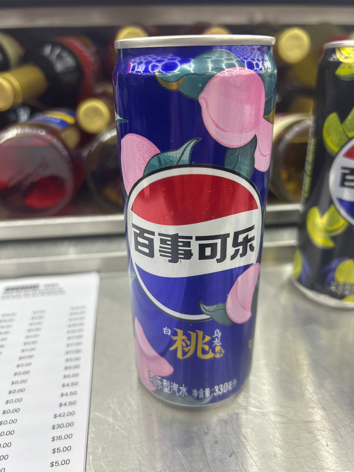Pepsi 330ML exotic soda white peach