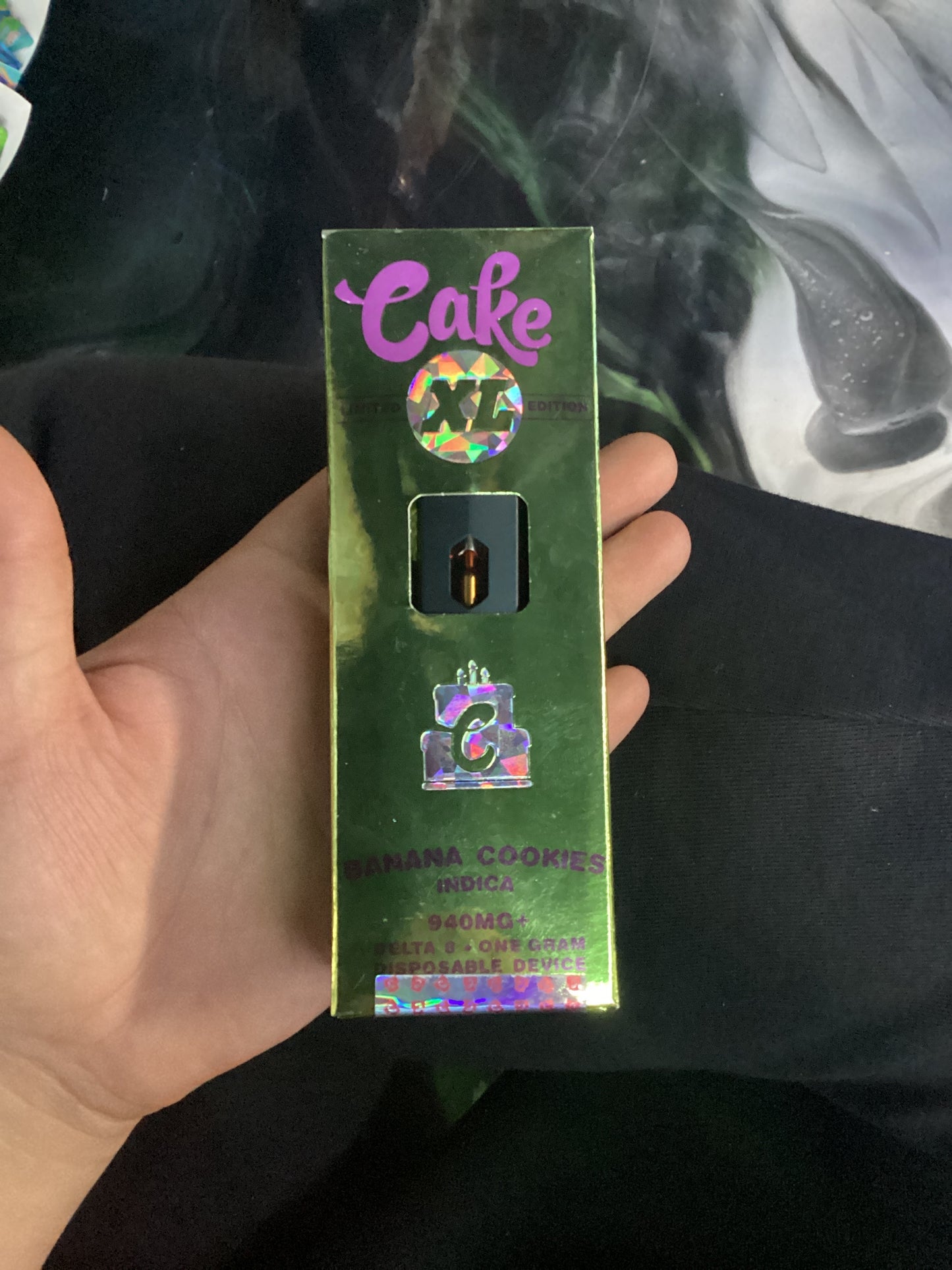 Cake XL delta 8 1G disposable banana cookies indica