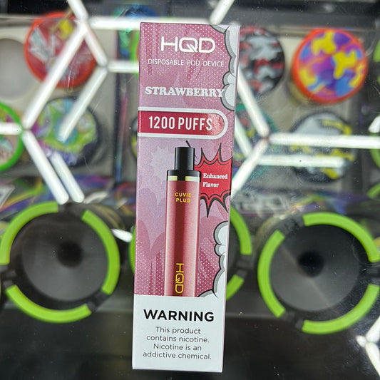 HQD strawberry, 1200 puffs