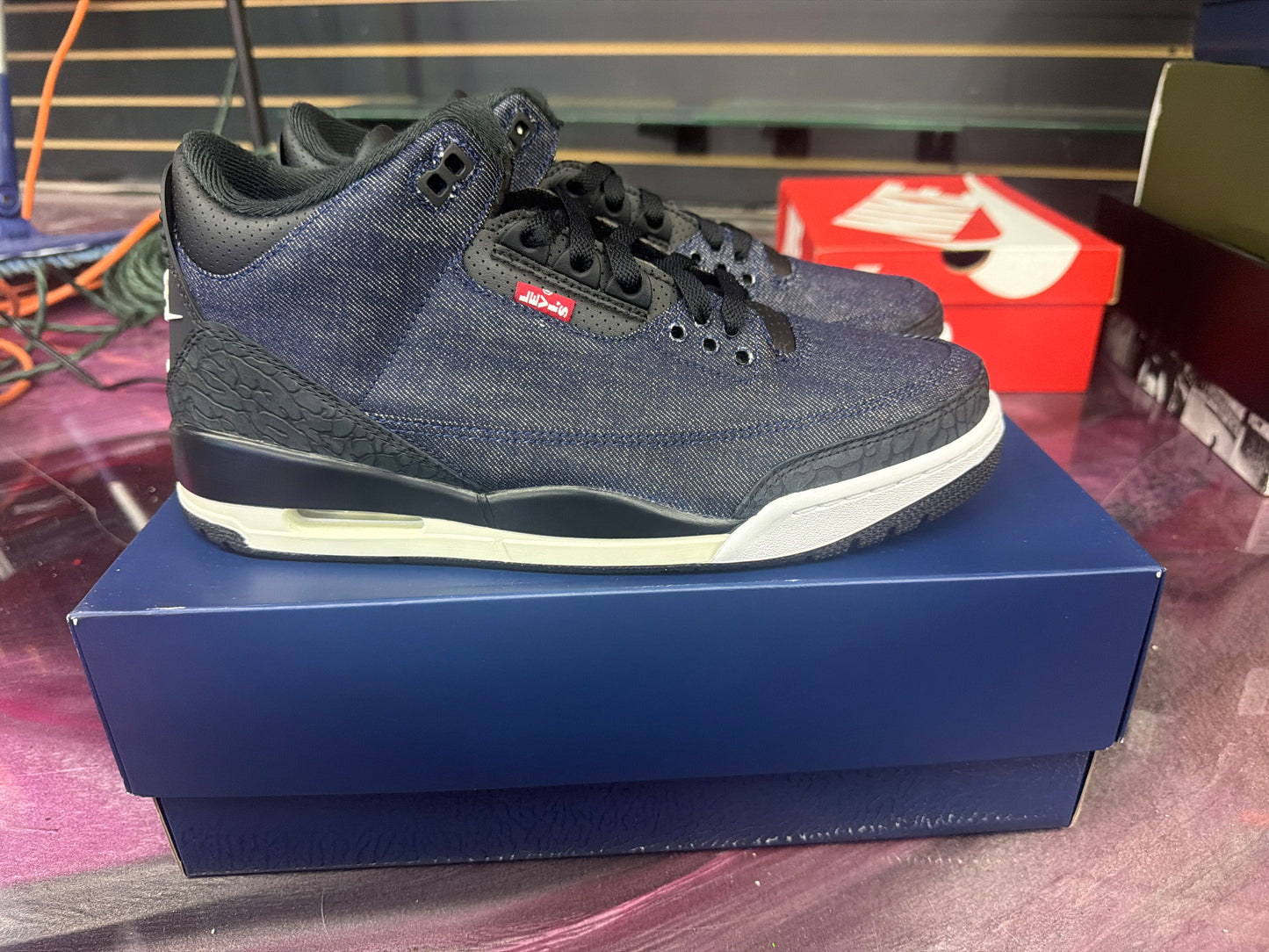 Jordan 3 Retro Levi's Indigo Size 10