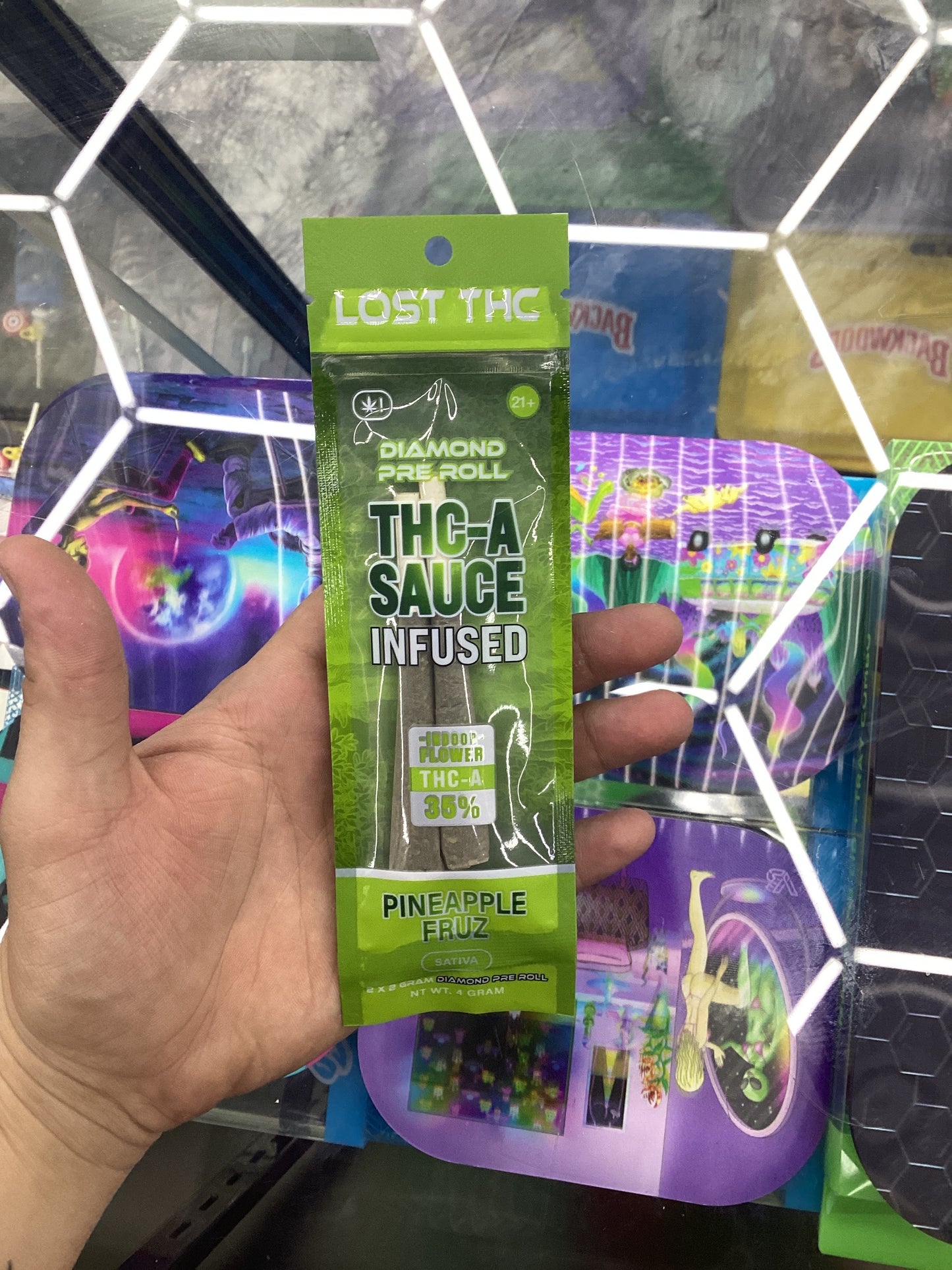 Lost thc-a pre-rolls, thca sauce, infuse pineapple fruz
