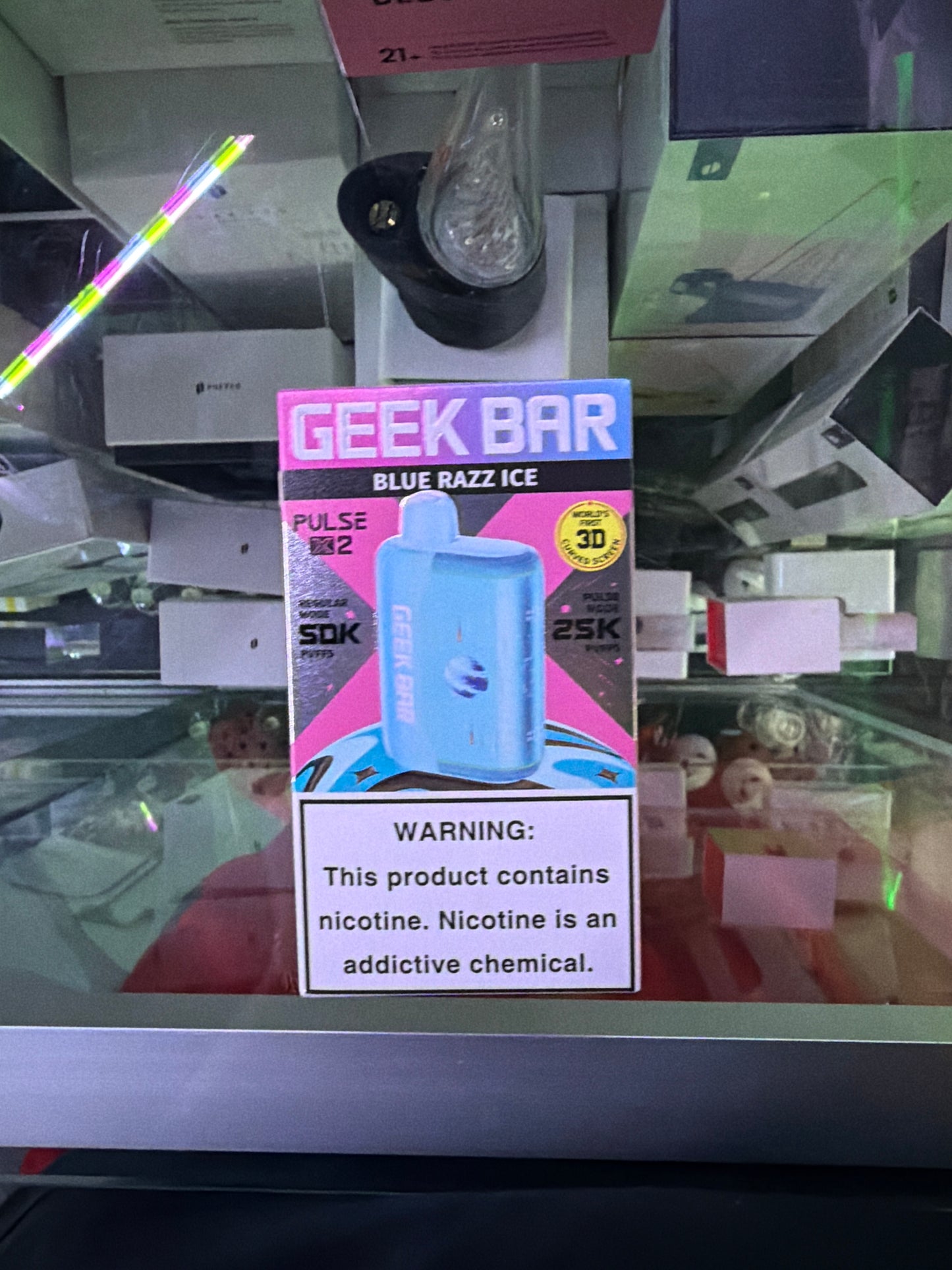 Geekbar Pulse x2 25k hits blue razz ice