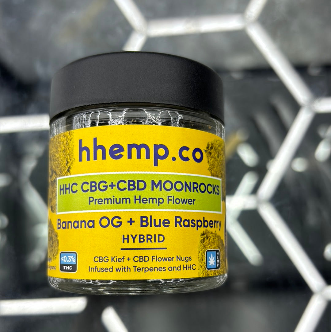 Hemp co banana OG, plus blue raspberry hybrid
