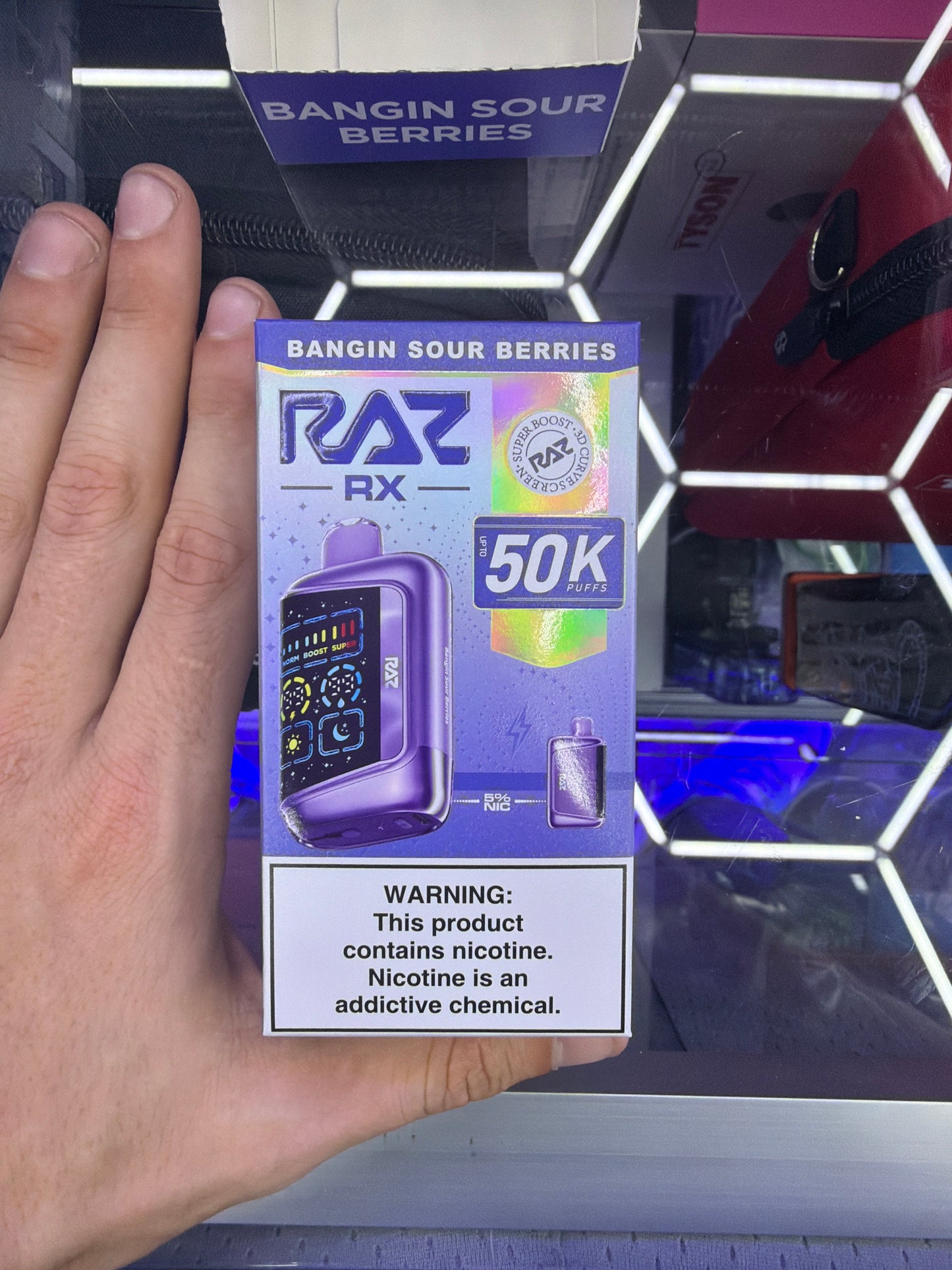 Raz Rx 50k Puffs Bangin Sour Berries
