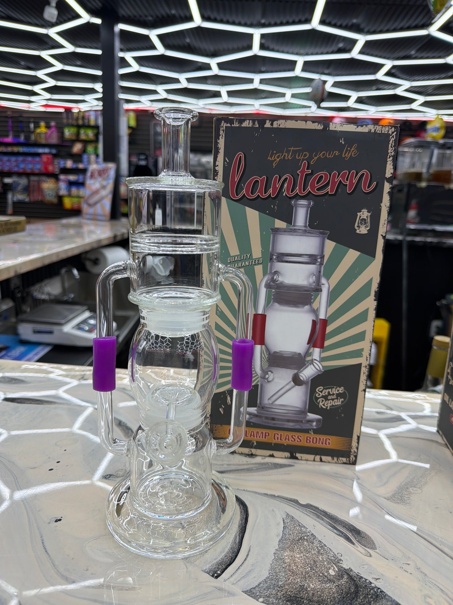 Retro Beauty Oil Lamp Glass Water Pipe