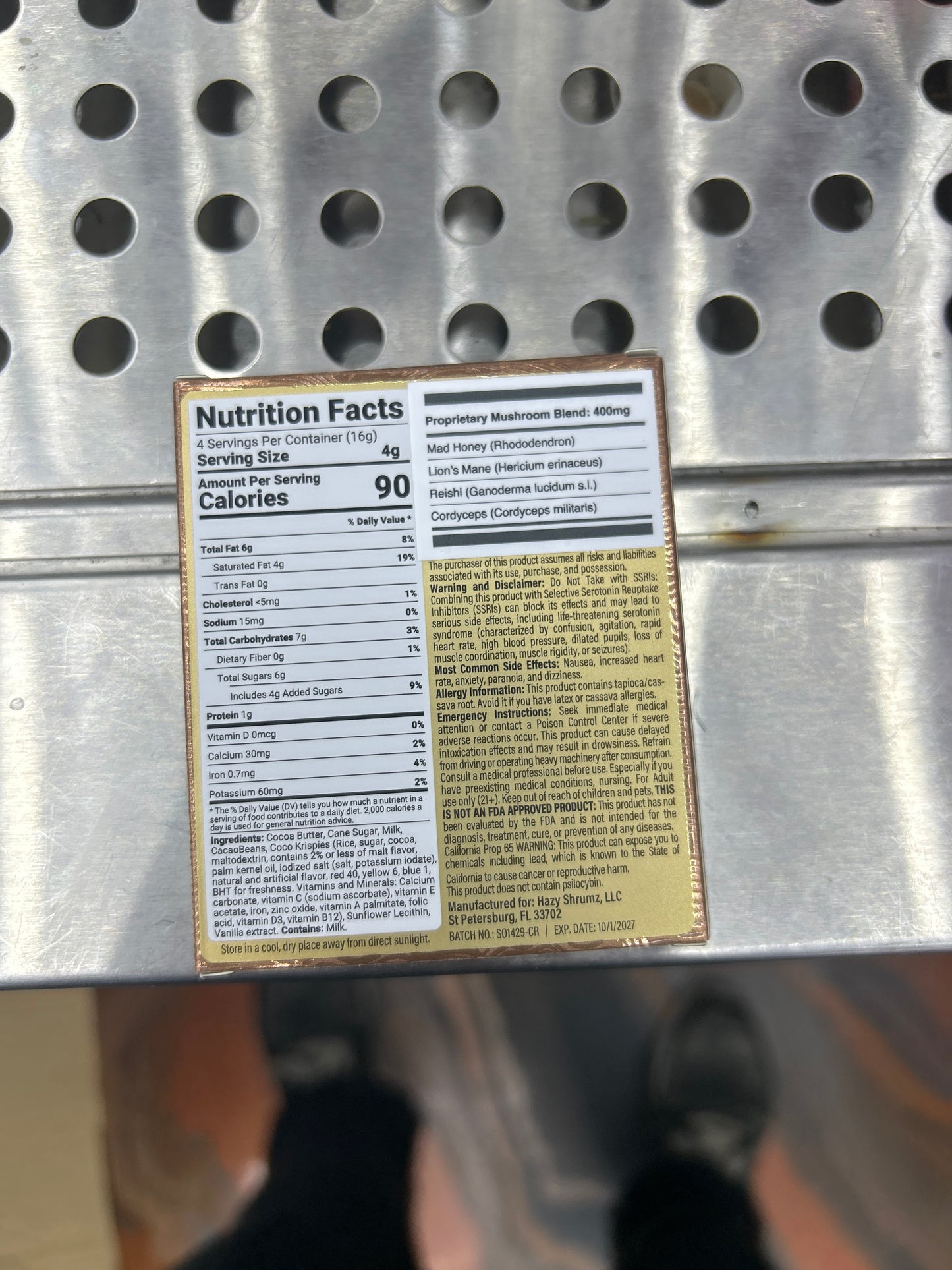 Hazy shrumz magic shroom chocolate coco crush