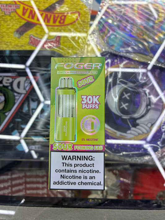Fogger switch pro disposable pod 30k puffs sour fcuking fab
