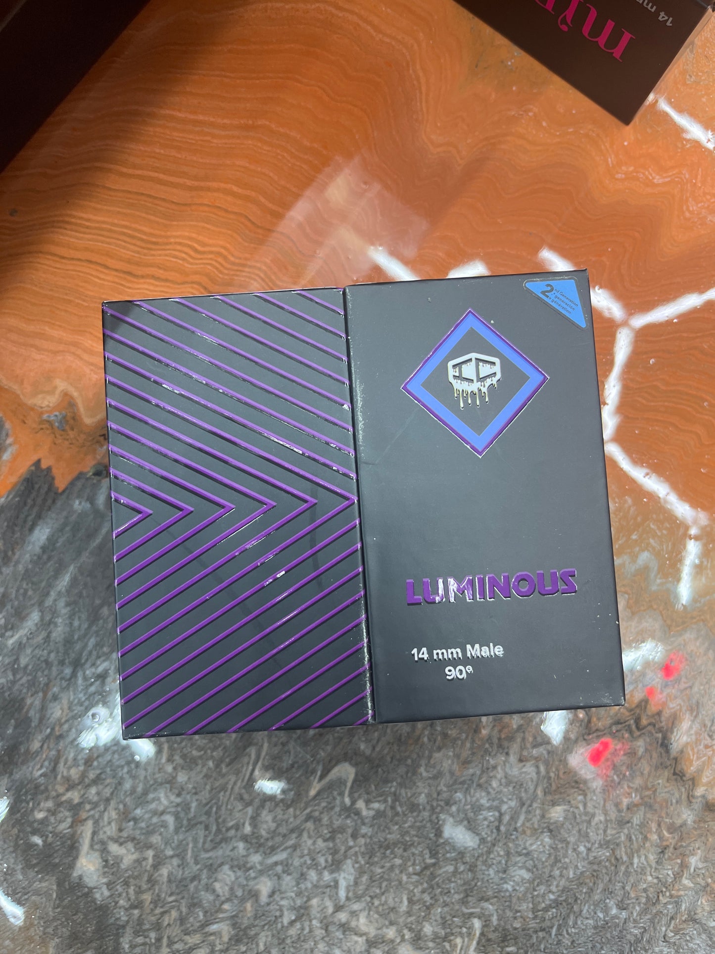 Ic glass luminous 14mm male 90*