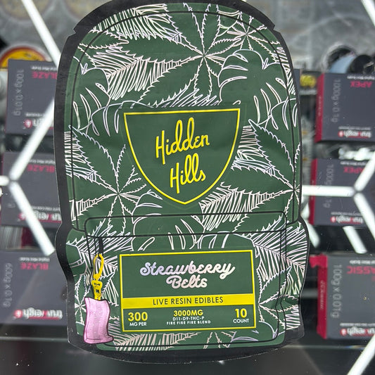 Hidden Hills club, strawberry belts, 3000 MG 10 count
