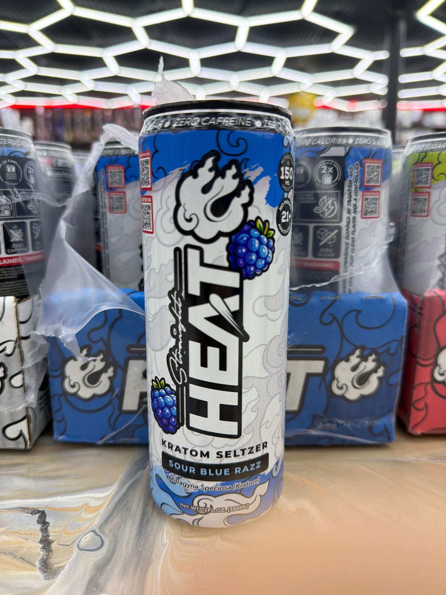 HEAT KRATOM SELTZER 150mit  SOUR BLUE RAZZ