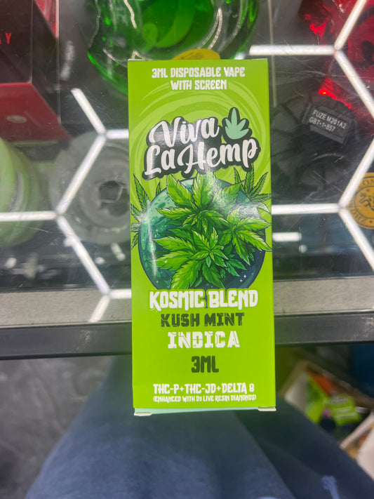 Viva la hemp kosmic blend 3ml indica kush mint