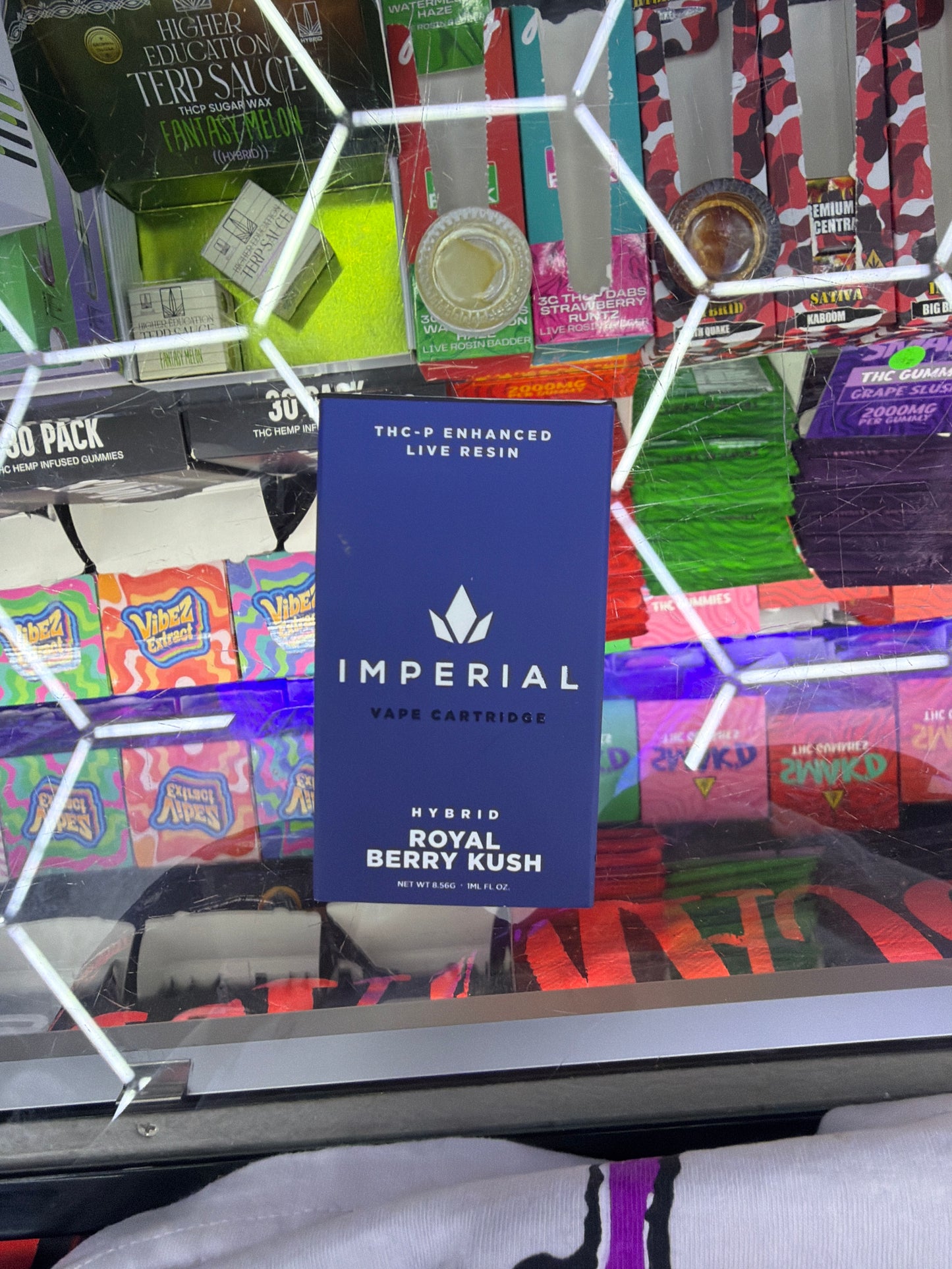 Imperial thc-p enhanced live resin 1g cartridge hybrid Royal Berry Kush