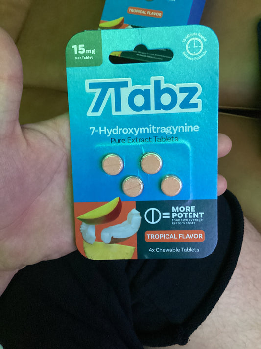 7 tabz 7hydroxy tropical flavor 4 pack 15mg