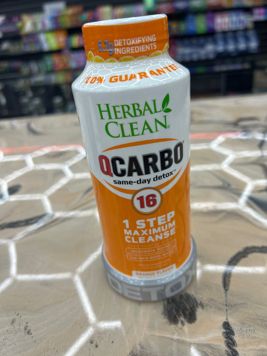 Q Carbo Herbo, clean one step, maximum cleanse, orange flavored detox