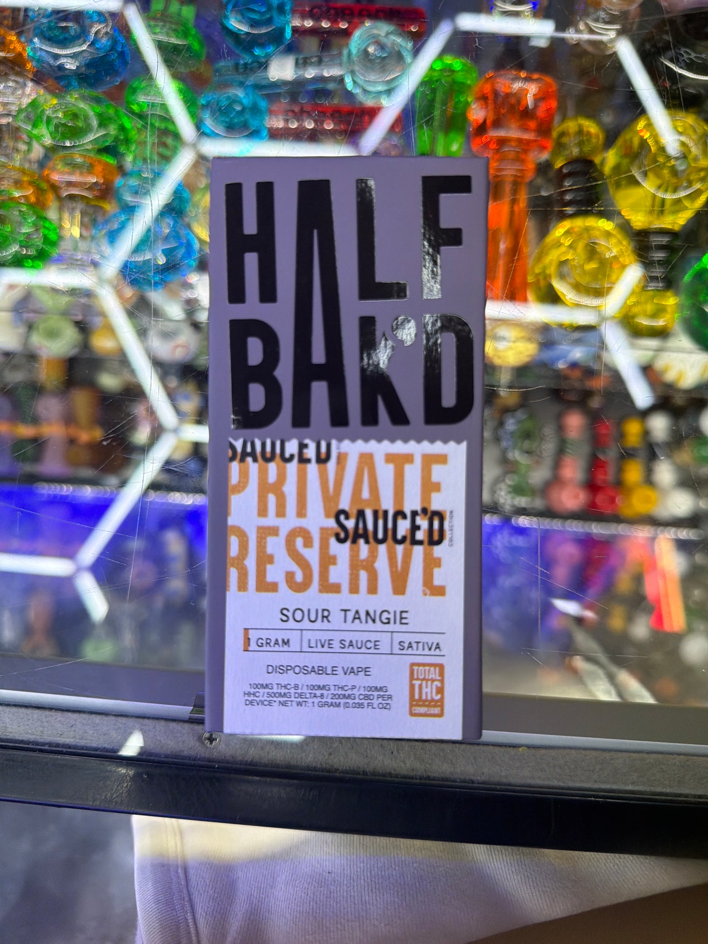 Half Bak’D hype blend thcp disposa vape 1g Sour tangie sativa