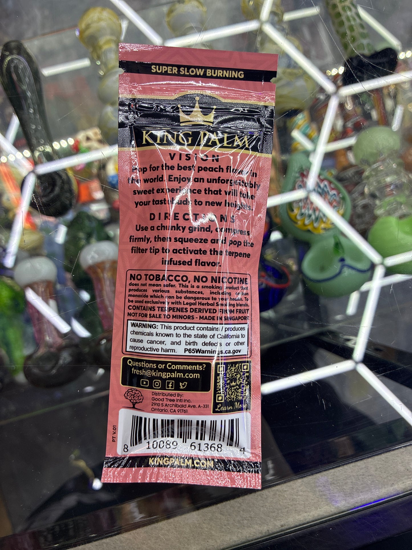King palm peach tree 1g tube