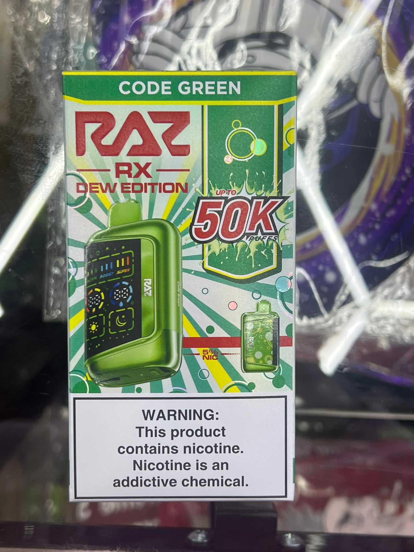 Raz rx Dew edition 50k code green