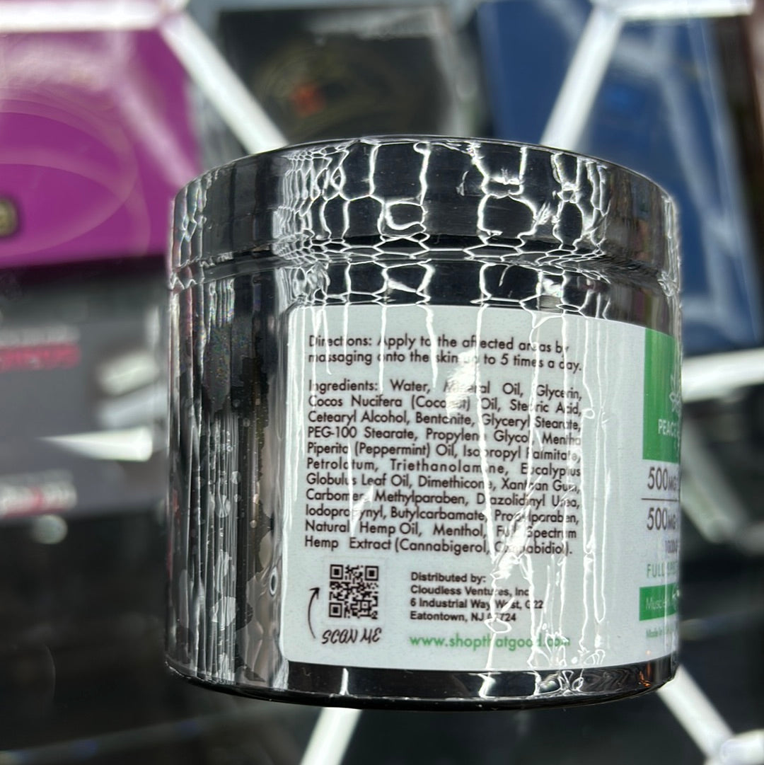 Peace leaf CBD full spectrum 1000mg cbd muscle and joint cream