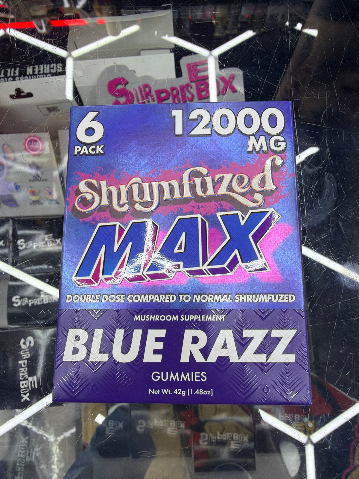 ￼Shrujmfuzed max 12000 blue Raz Gummies