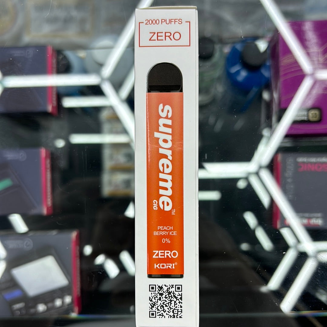 Supreme peach berry ice  2000 puffs zero nicotine