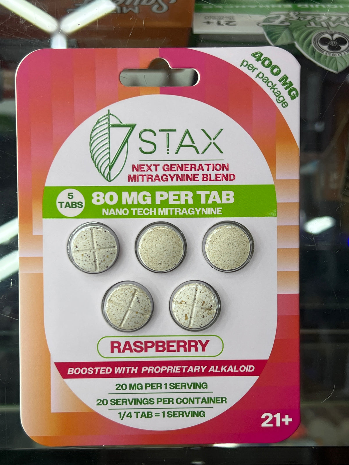 7stax proprietary alkaloid 80mg x5ct raspberry