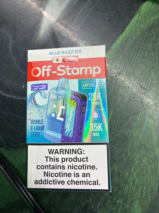 Off stamp blue razz ice