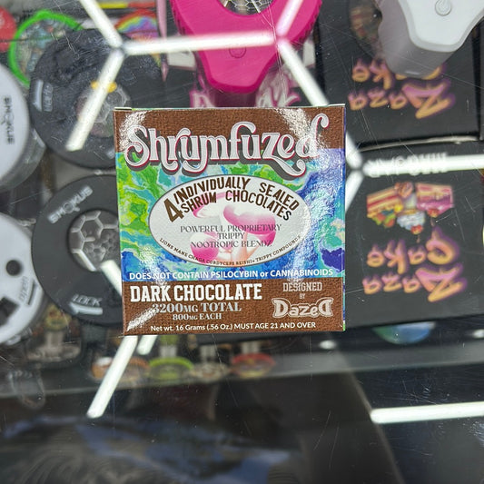 Shrumfuzed 4pack dark chocolate shroom gummies