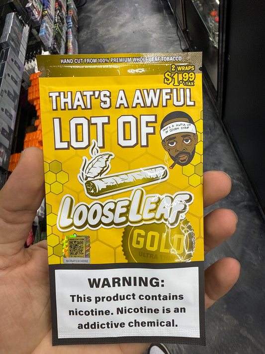 Loose leaf gold 2pk