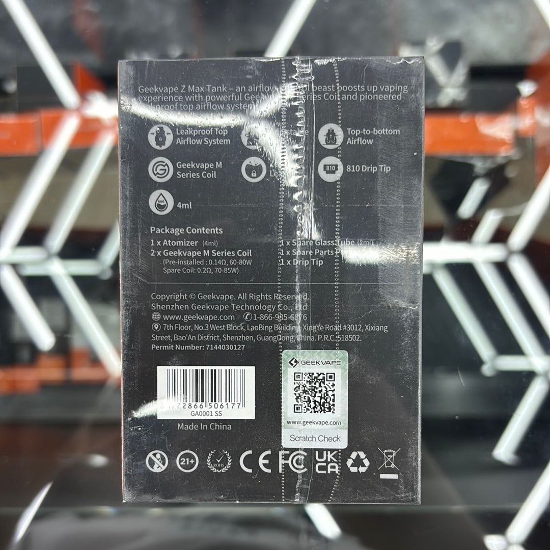 Geek Vape Z max tank 4ML silver