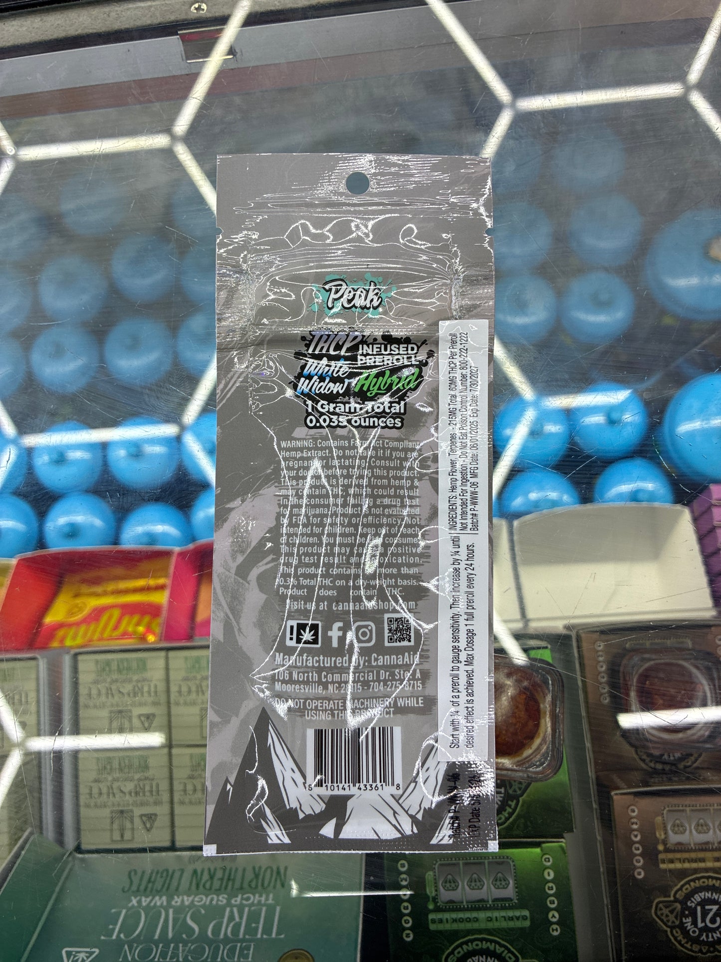 Peak thcp white widow hybrid 1g preroll