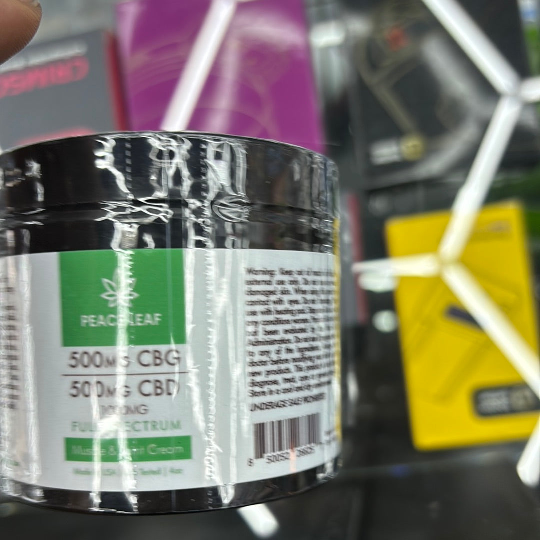 Peace leaf CBD full spectrum 1000mg cbd muscle and joint cream