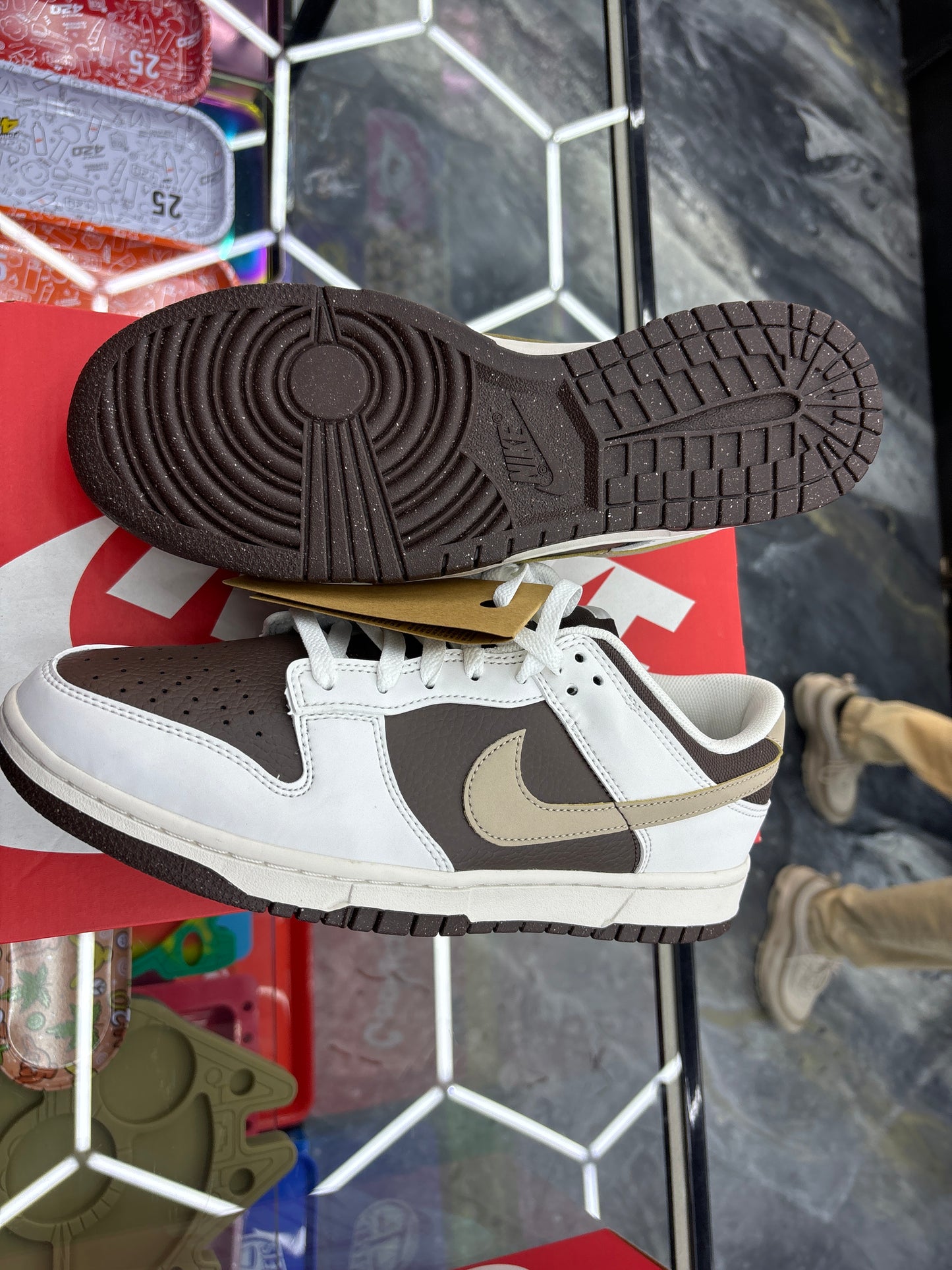 Nike dunk low summit white/khaki size 9.5 M