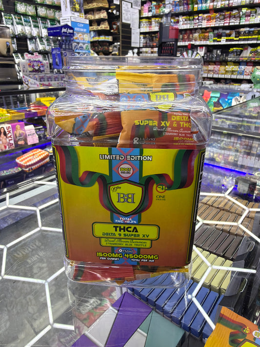 Bud buddy, limited edition 1500mg thcp gummy’s Strawberry Blue Truffle (Hybrid)