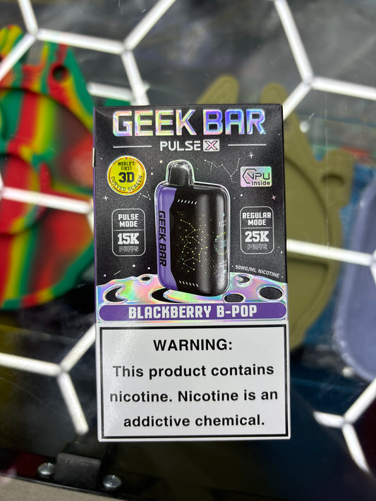 Geek bar pulse x blackberry b pop