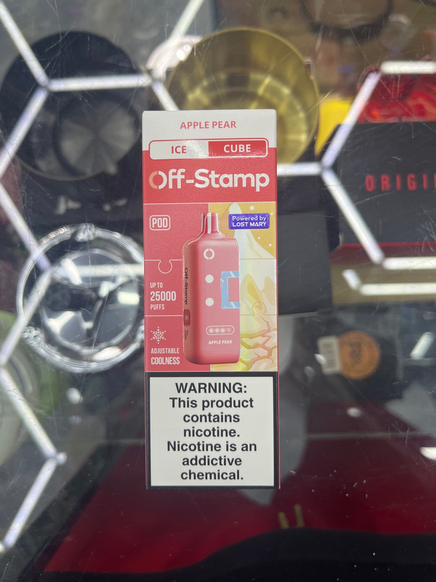 Off stamp ice cube 25K apple pear