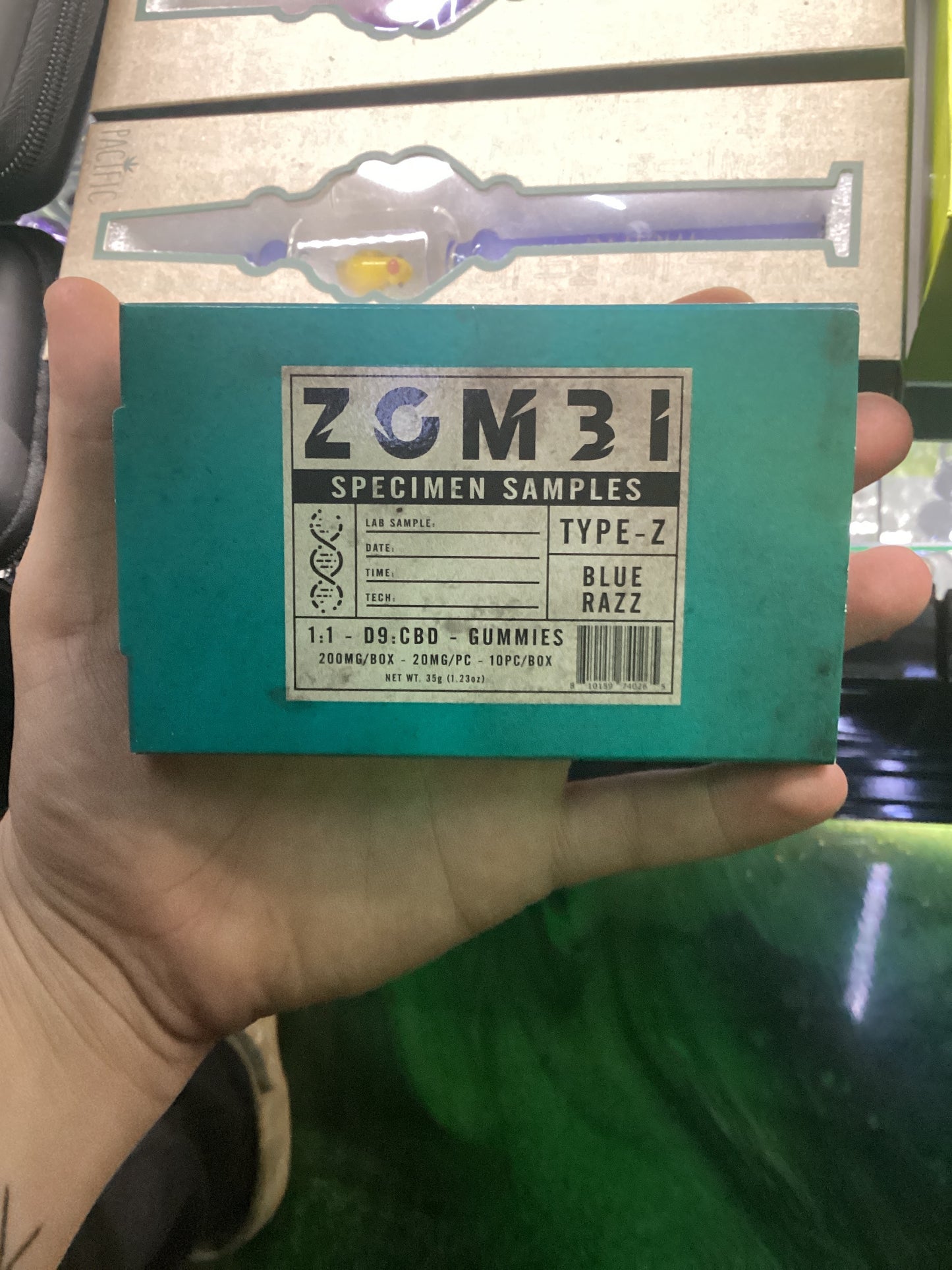 Zombi specimen samples type Z blue razz 200 mg