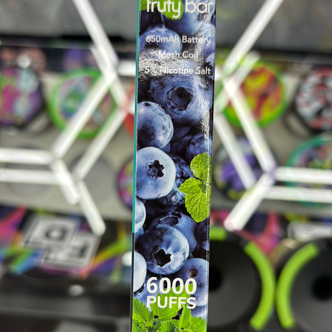 Fruity bar, 6000 puffs blueberry mint