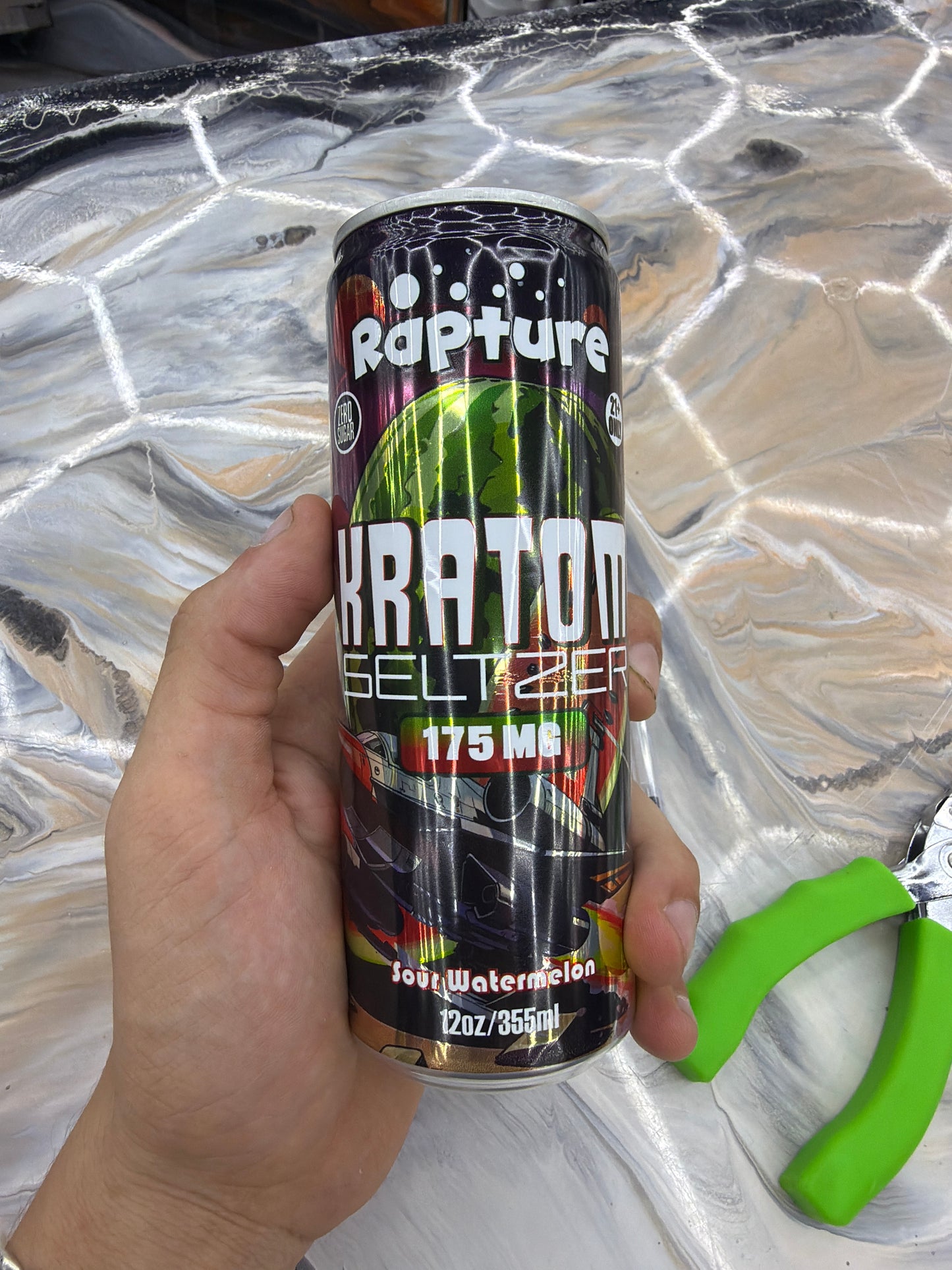 Rapture Kratom seltzer 175mg Sour Watermelon