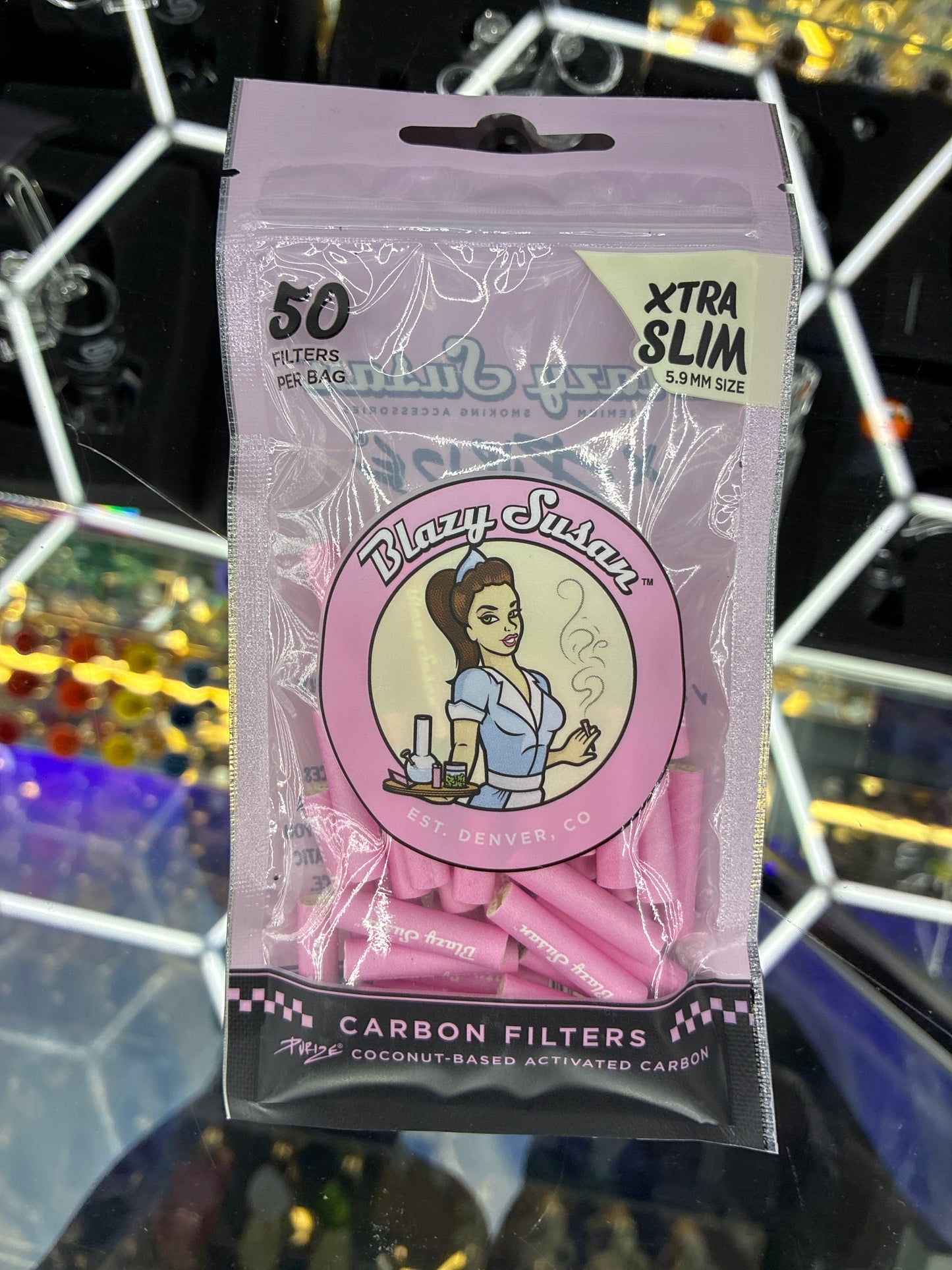 Blazy Susan pink 50 extra slim carbon filters