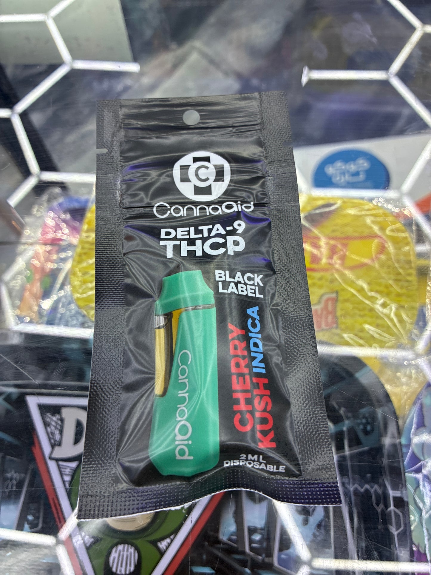 CannaAid Black Label d-9 thcp 2g jet cherry kush indica