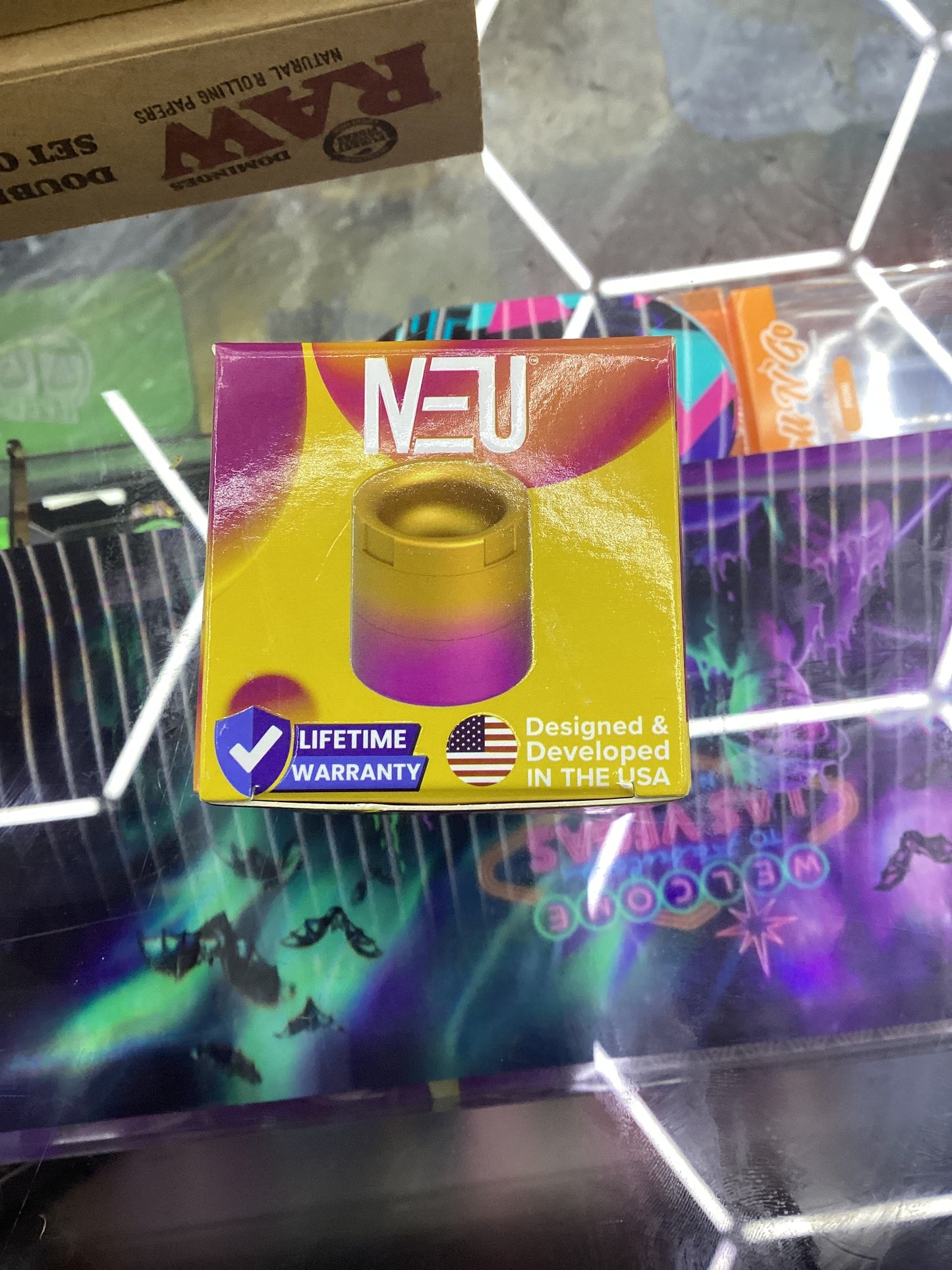 Neu grinder yellow n purple