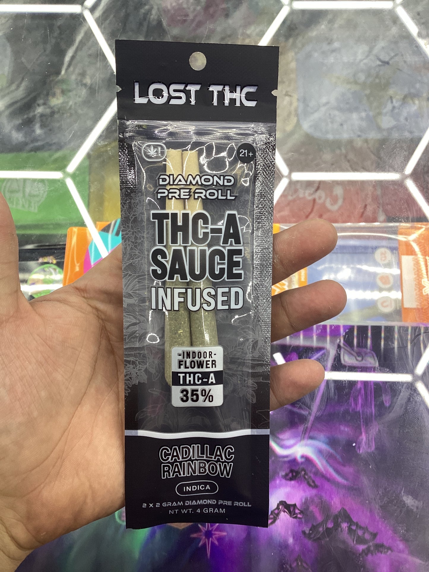 Lost thc-a pre-rolls, thca sauce, infuse Cadillac rainbow