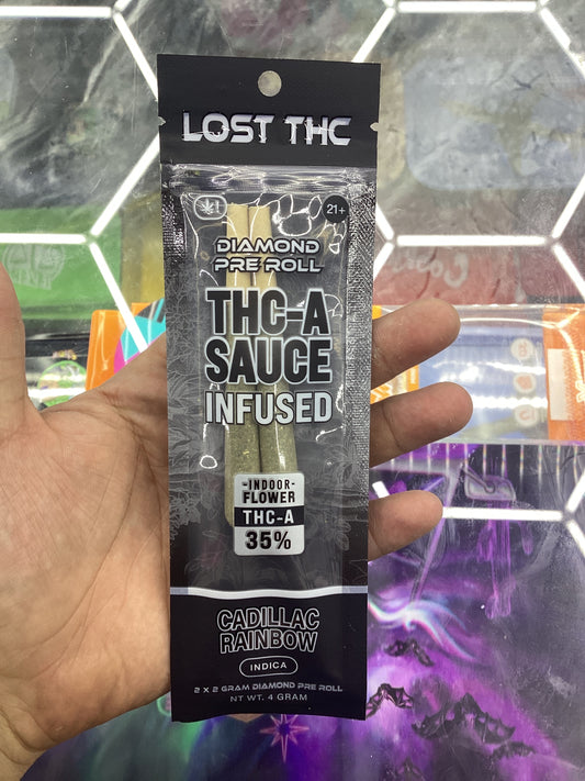 Lost thc-a pre-rolls, thca sauce, infuse Cadillac rainbow