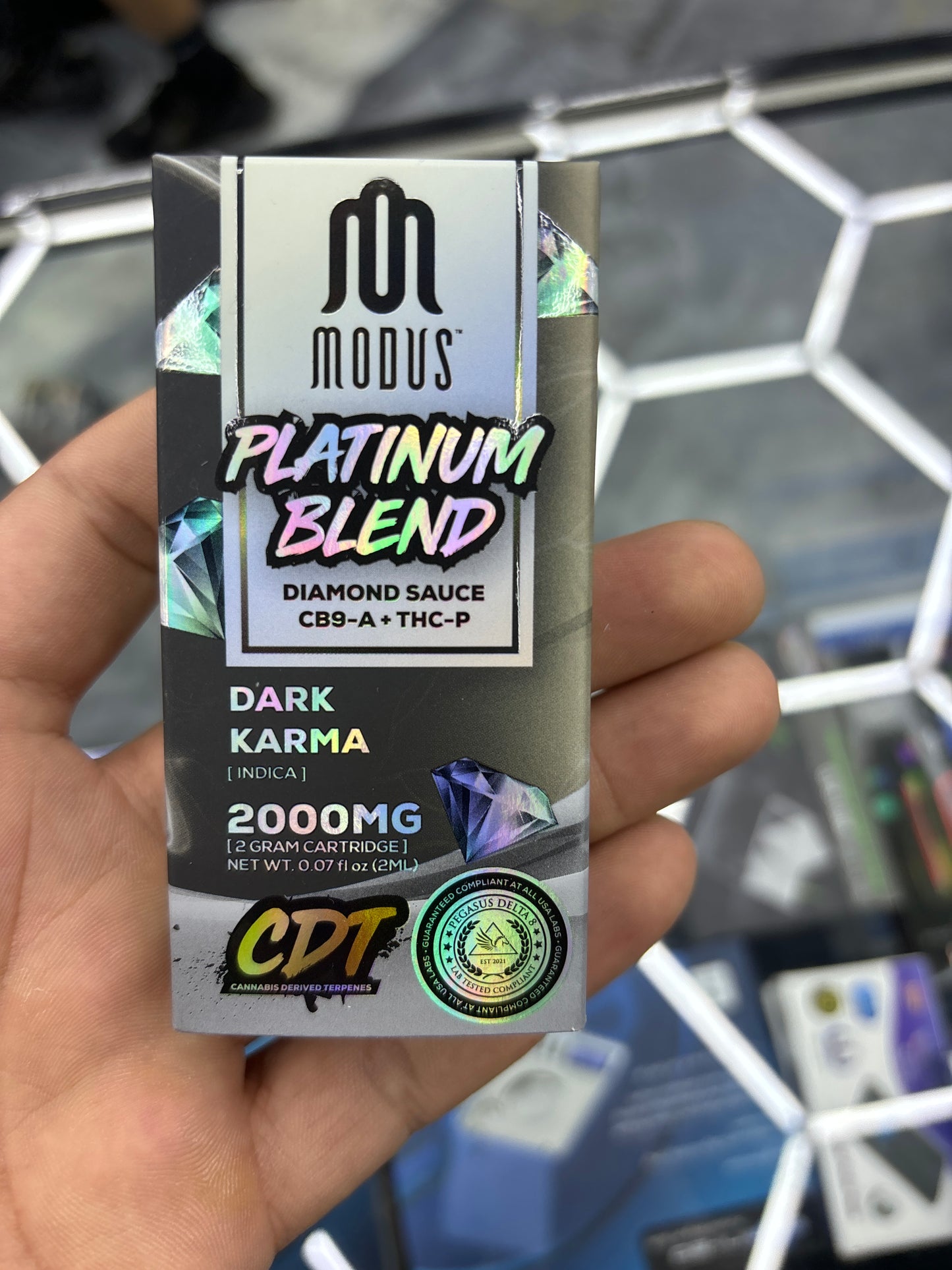 Modus platinum blend dark karma indica 2g cartridge