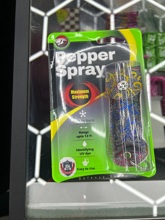 Cheetah Pepper spray defense spray silver flower