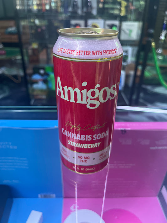 Amigos strawberry cannabis soda