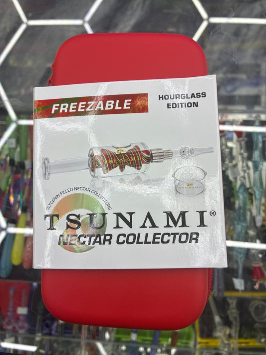 Tsunami freezeable nectar collector hourglass edition red