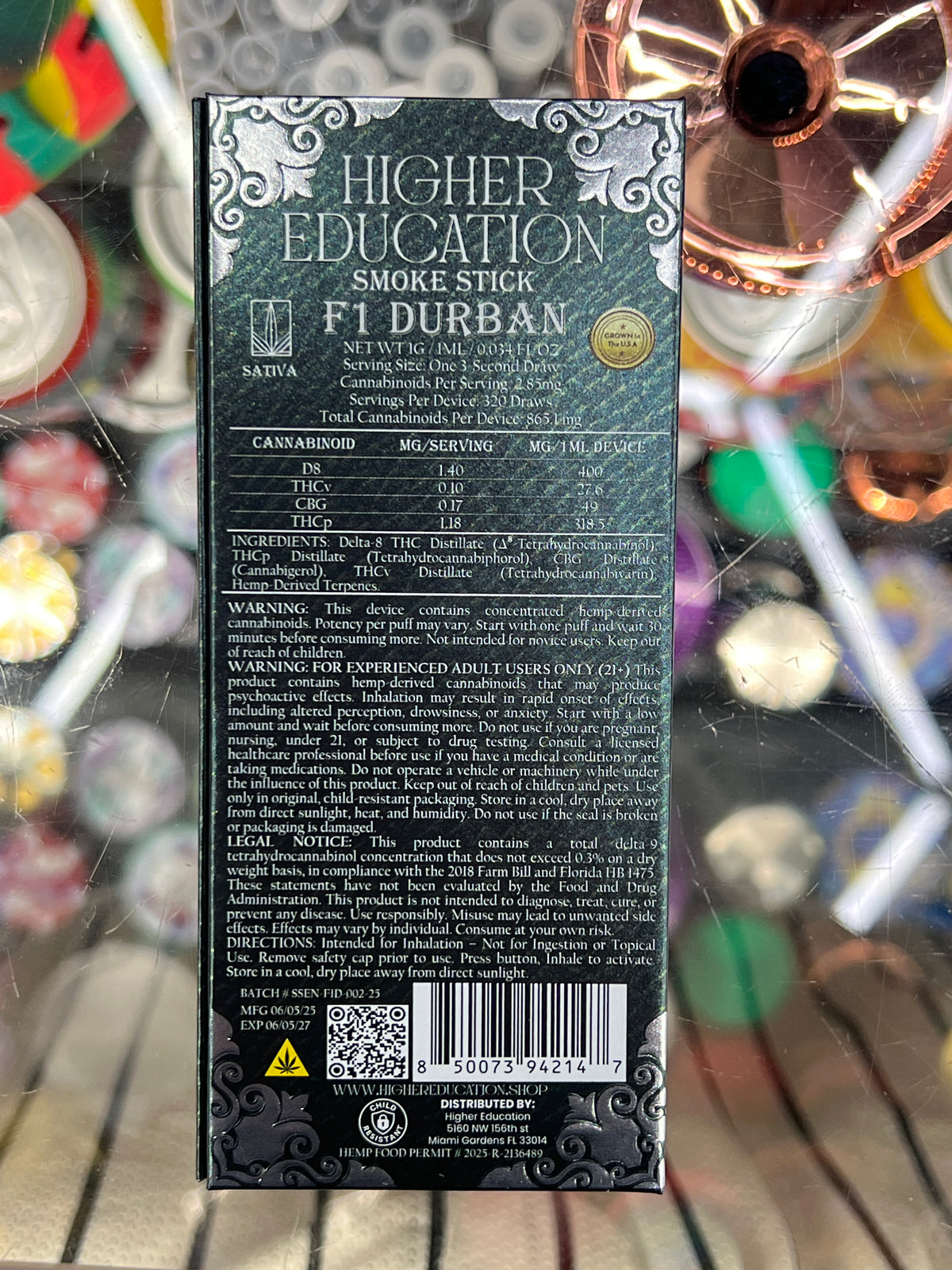 higher education thcp engineer blend 1g f1 durban sativa